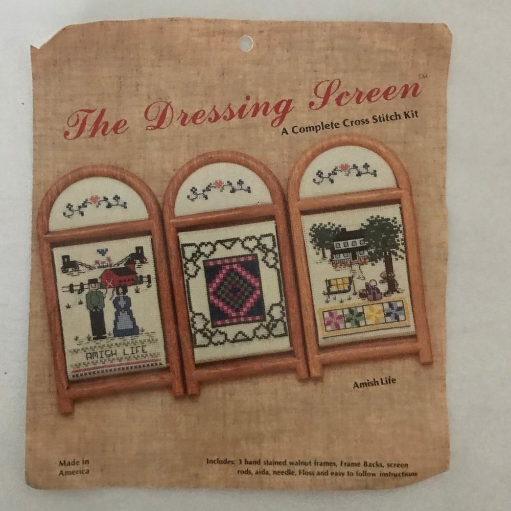 The Mini Dressing Screen Cross-Stitch Kit